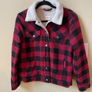 C’Est Toi Buffalo plaid jacket large